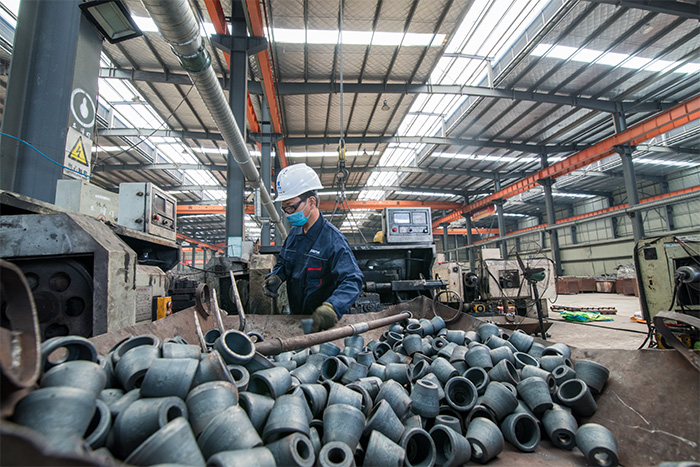 金华网架配件-锥头加工车间